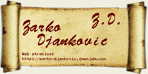 Žarko Đanković vizit kartica